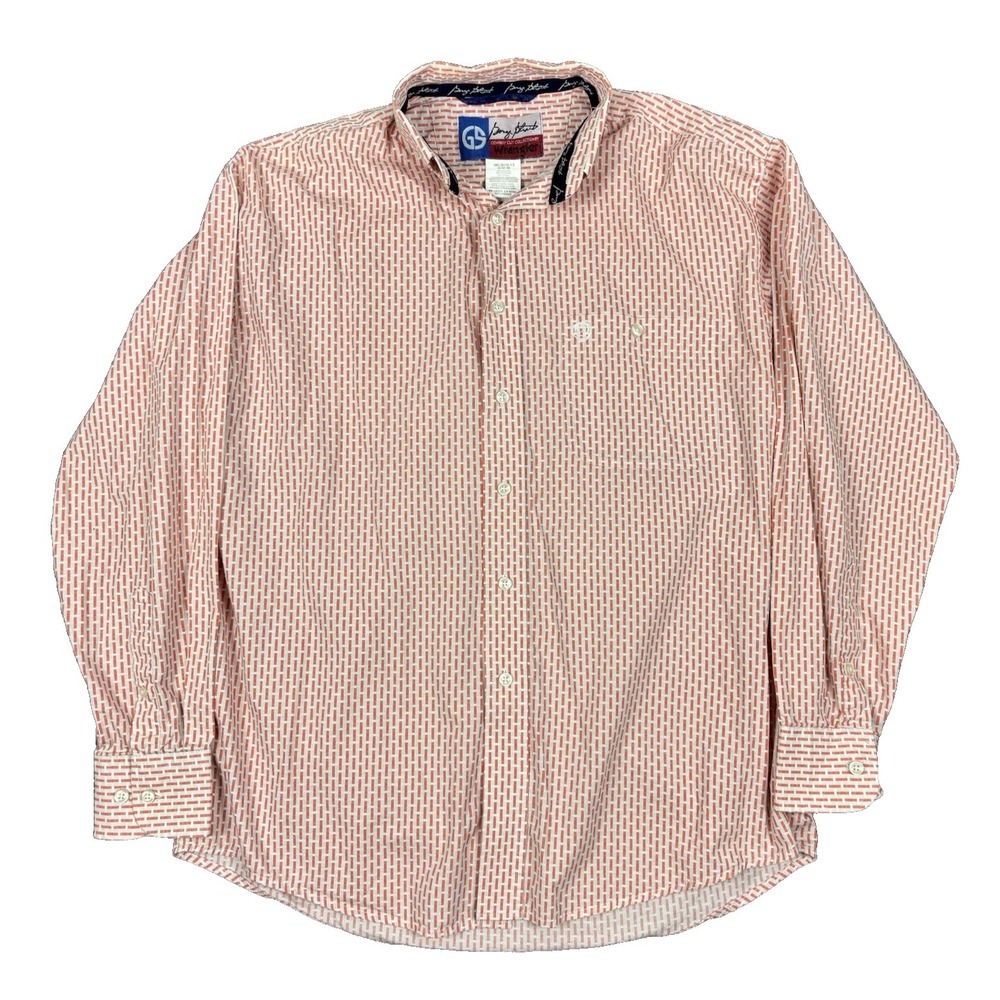 Wrangler George Strait Cowboy Cut Shirt Mens Medium Red Check Long Sleeve